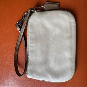 Coach Beige Wristlet with Strap